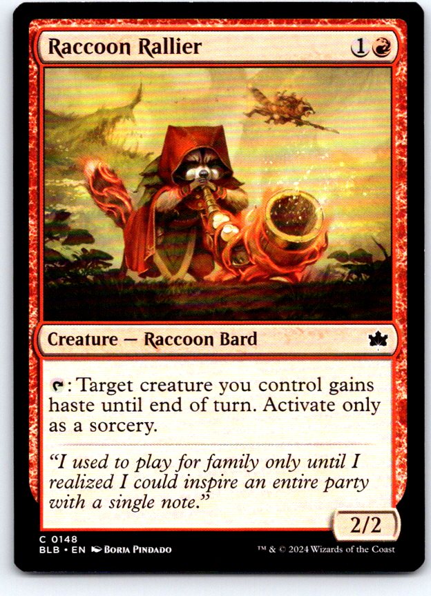 Raccoon Rallier 148 Common Bloomburrow Magic: The Gathering Near Mint