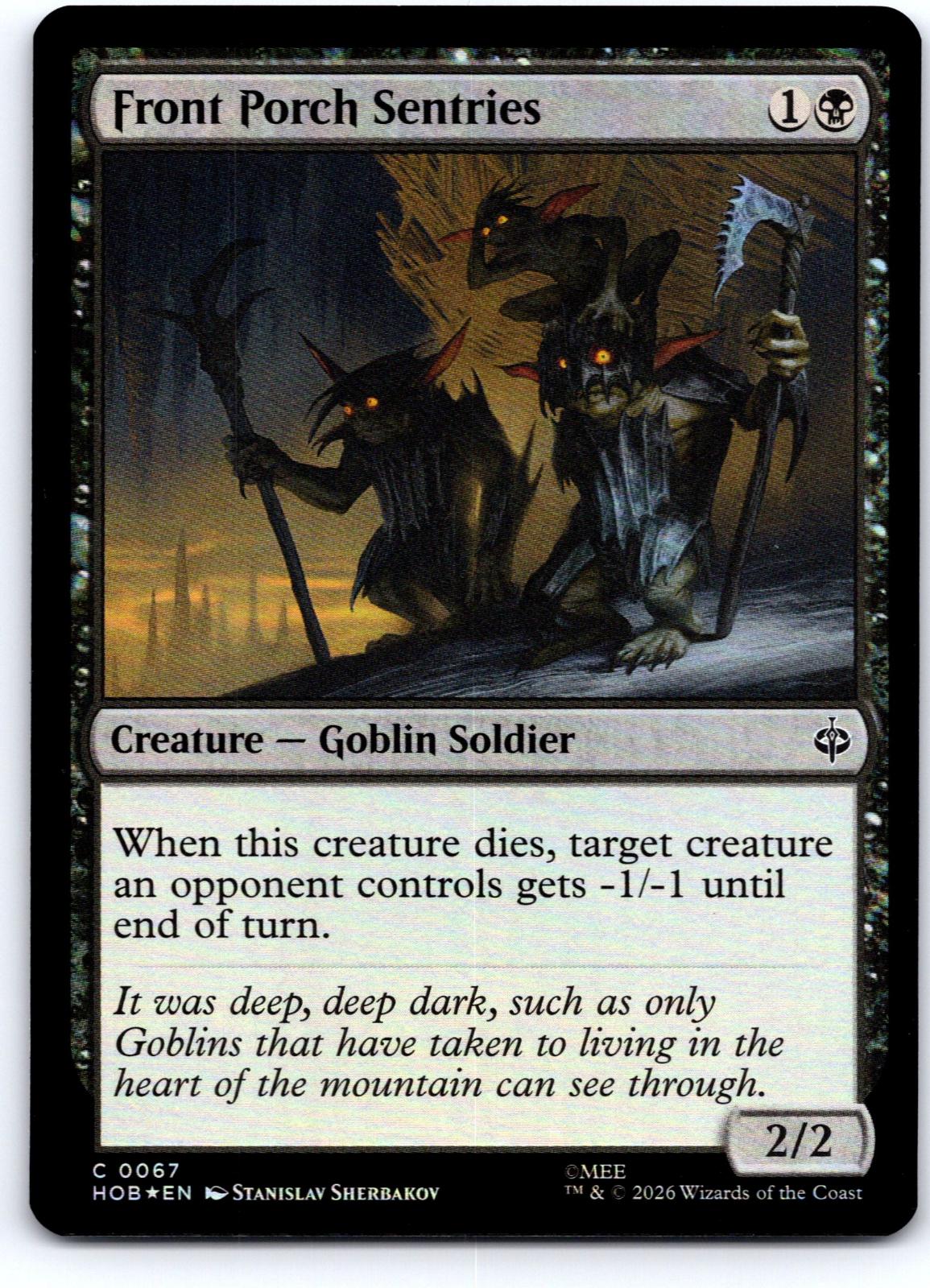 Front Porch Sentries 67 Common The Hobbit Magic: The Gathering Foil Near Mint
