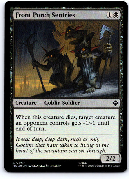 Front Porch Sentries 67 Common The Hobbit Magic: The Gathering Foil Near Mint