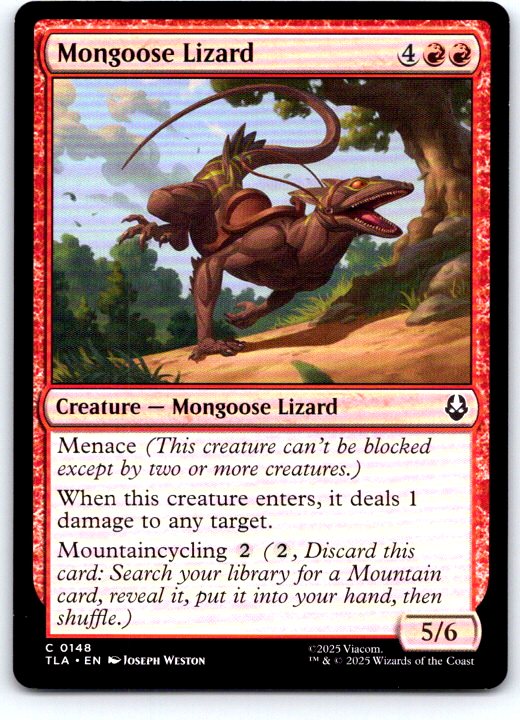 Mongoose Lizard 148 Common Avatar: The Last Airbender Magic: The Gathering NM