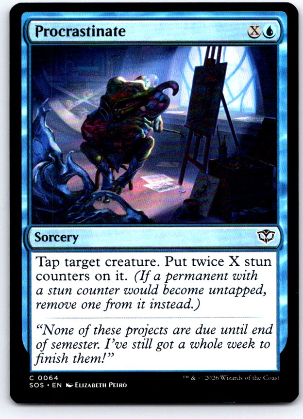 Procrastinate 64 Common Secrets of Strixhaven Magic: The Gathering Near Mint