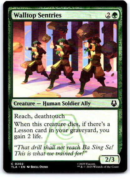 Walltop Sentries 202 Common Avatar: The Last Airbender Magic: The Gathering NM