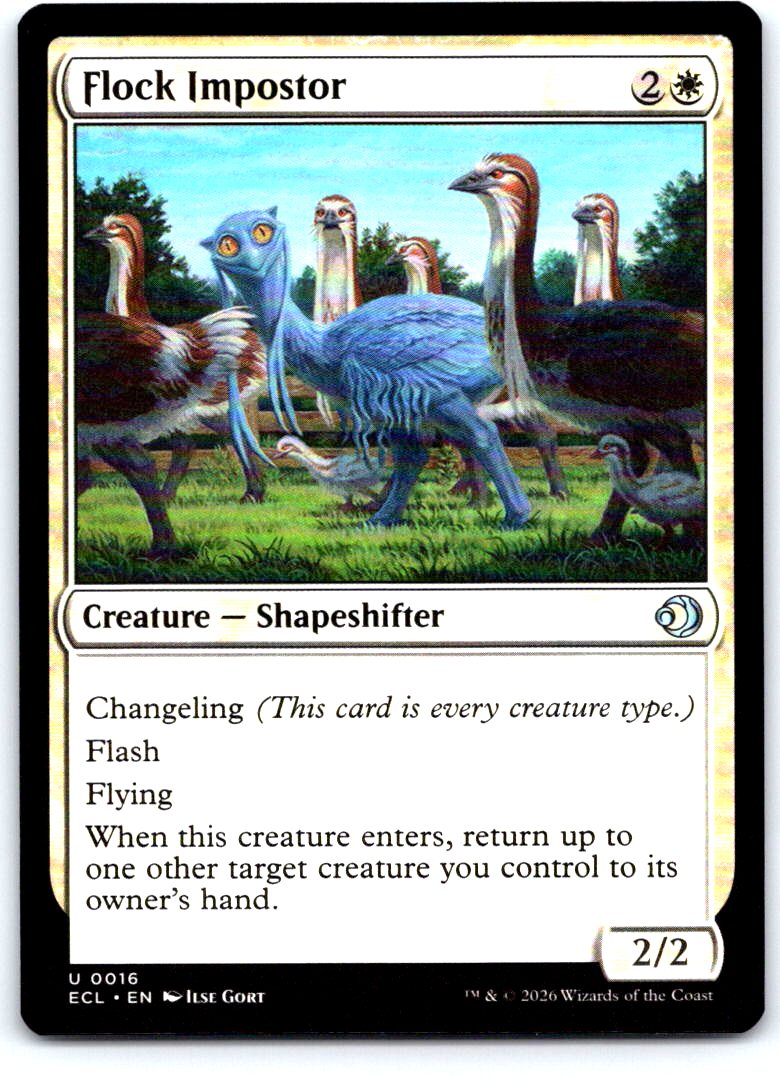 Flock Impostor 16 Uncommon Lorwyn Eclipsed Magic: The Gathering Near Mint