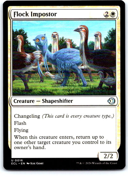Flock Impostor 16 Uncommon Lorwyn Eclipsed Magic: The Gathering Near Mint