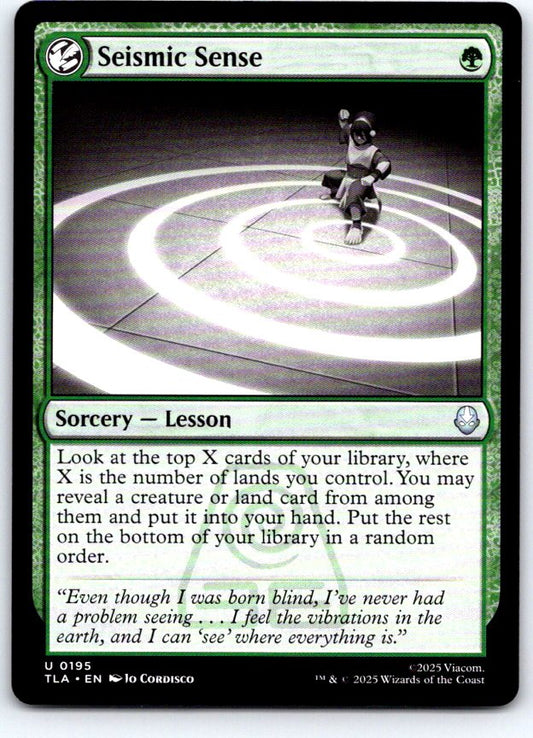 Seismic Sense 195 Uncommon Avatar: The Last Airbender Magic: The Gathering NM