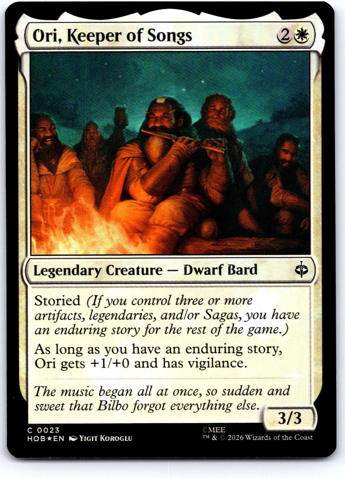 Ori, Keeper of Songs 23 Common The Hobbit Magic: The Gathering Foil Near Mint