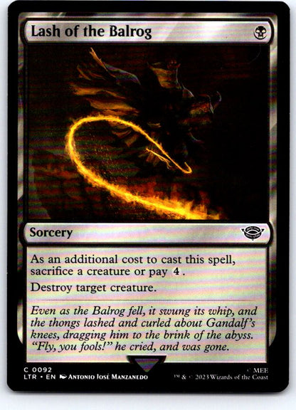 Lash of the Balrog 92 Universes Beyond: LOTR Magic: The Gathering NM