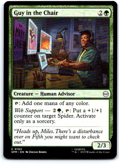 Guy in the Chair 102 Common Marvel's Spider-Man Magic: The Gathering Near Mint