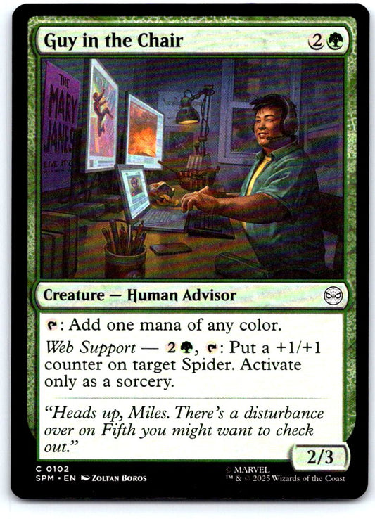 Guy in the Chair 102 Common Marvel's Spider-Man Magic: The Gathering Near Mint